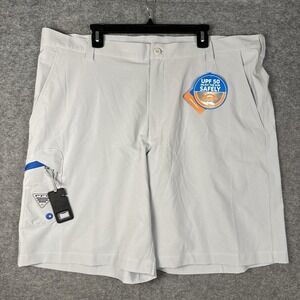 Columbia PFG Shorts Men 44 Gray Omni Shield Swim Performance Party Bottle Opener